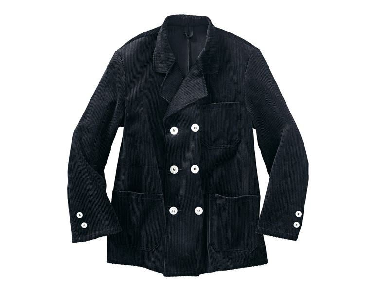 Main view, Work Jackets, Roofer's and Carpenter's Jacket Wide Wale Cord, black