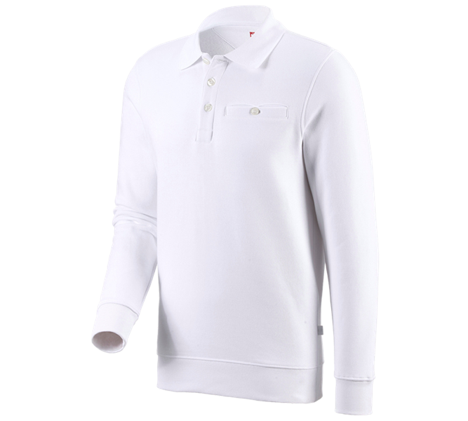 Main view, Medical | Healthcare, e.s. Sweatshirt poly cotton Pocket, white
