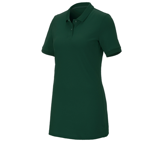 Vue principale, Horti-/ Sylvi-/ Agriculture, e.s. Pique-Polo cotton stretch, femmes, long fit, vert