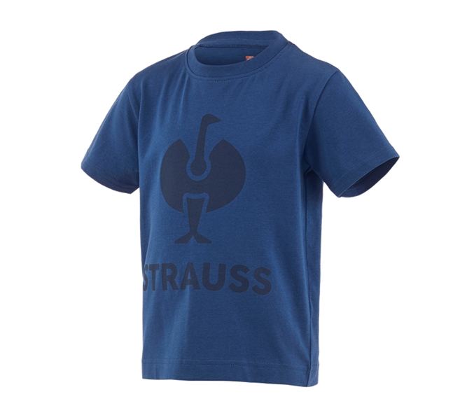 Vue principale, e.s.concrete, T-shirt e.s.concrete, enfants, bleu alcalin