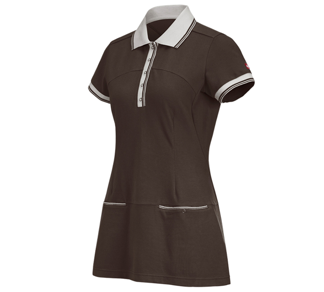 Main view, Clothing, Piqué dress e.s.avida, chestnut