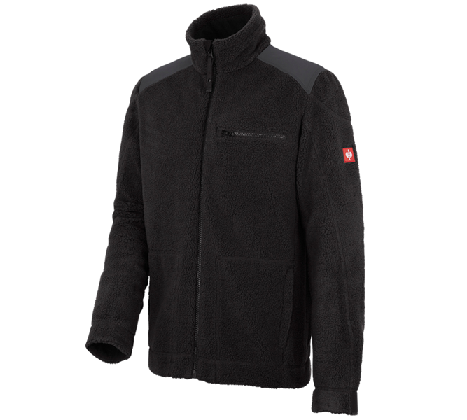 Vue principale, Vestes polaires | Vestes en tricot, Veste en fibre polaire e.s.roughtough , noir