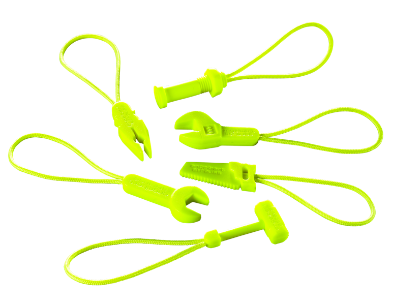 Main view, Clothing Accessories, Zip puller set e.s.motion 2020, high-vis yellow