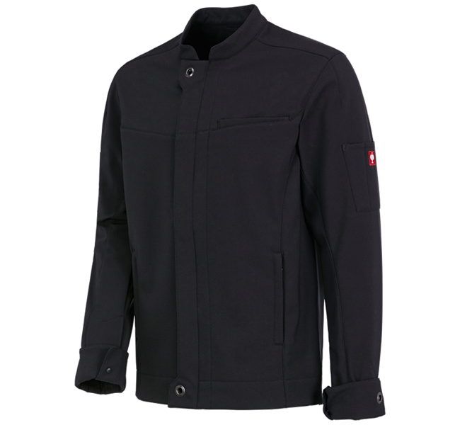 Main view, Work Jackets, Softshell jacket e.s.fusion, men's, black