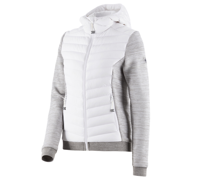 Main view, Medical | Healthcare, Hybrid hooded knitted jacket e.s.motion ten,ladies, white melange