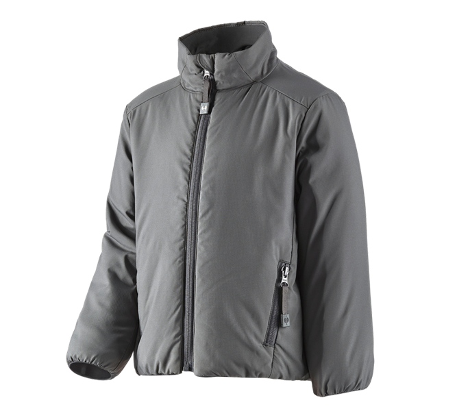 Vue principale, PROMOS, e.s. Veste Padded CI, enfants, anthracite