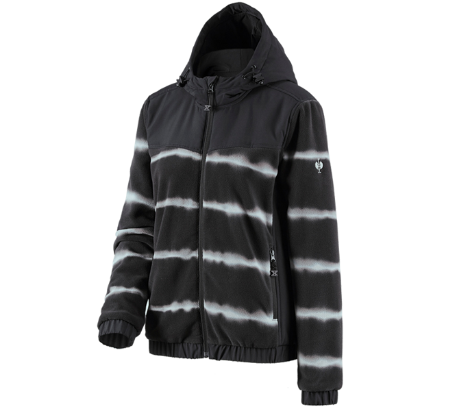 Vue principale, PROMOS, Veste en l. à capu. hyb. tie-dye e.s.motion ten f., noir oxyde/gris magnétique