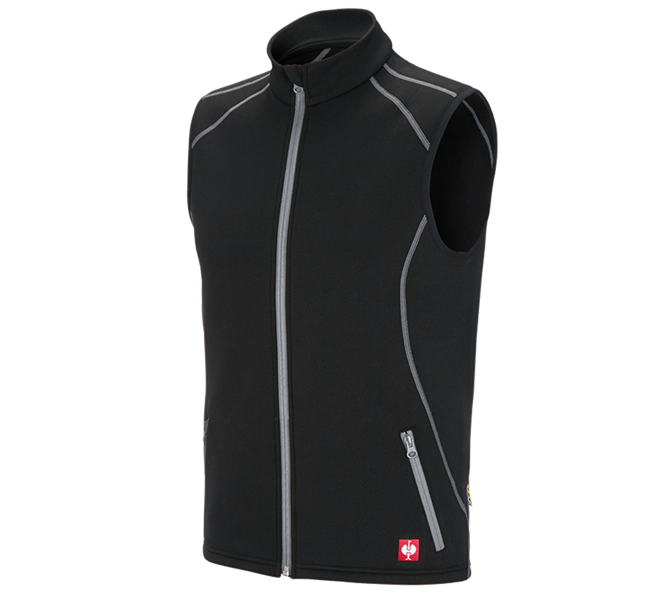 Main view, e.s.motion 2020, Function bodywarmer thermo stretch e.s.motion 2020, black/platinum
