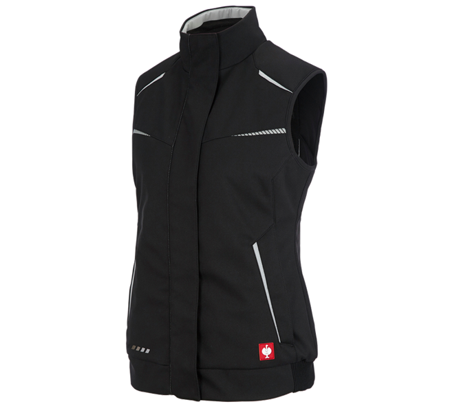 Main view, Work Body Warmer, Winter softshellbodywarmer e.s.motion 2020,ladies', black/platinum