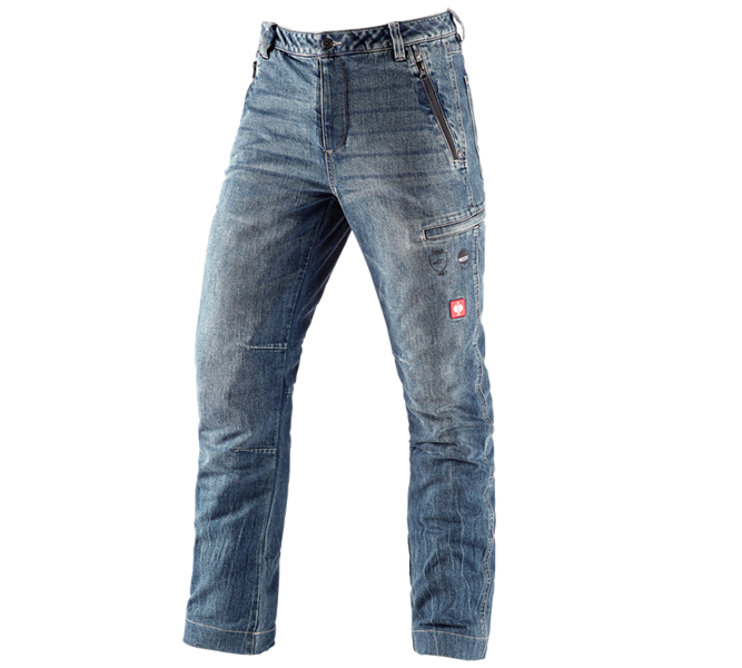Main view, Work Trousers, e.s. Forestry cut-protection jeans, stonewashed