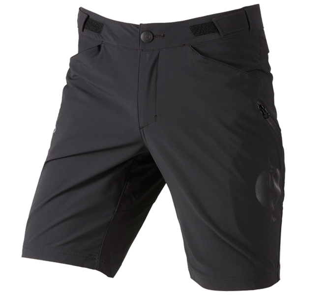 Main view, Work Trousers, Functional short e.s.trail, black