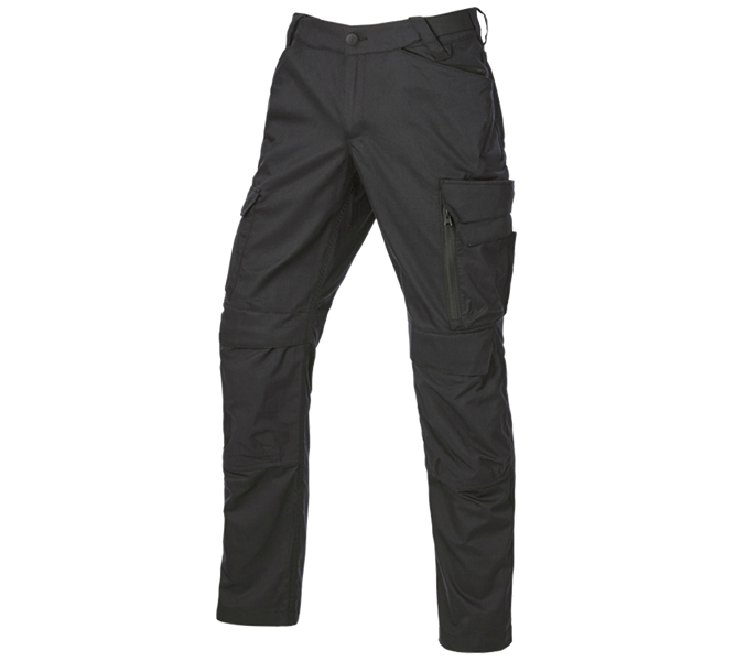 Vue principale, e.s.trail, Pantalon à taille élastique e.s.trail pure, noir