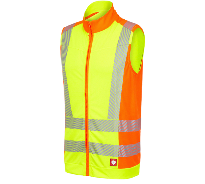 Main view, e.s.motion 2020, High-vis functional bodywarmer e.s.motion 2020, high-vis yellow/high-vis orange