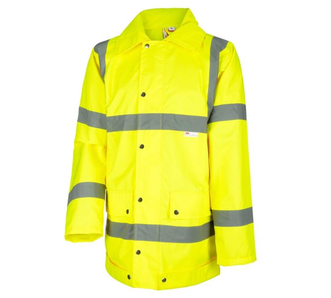 Main view, Clothing, STONEKIT High-vis rain jacket, high-vis yellow