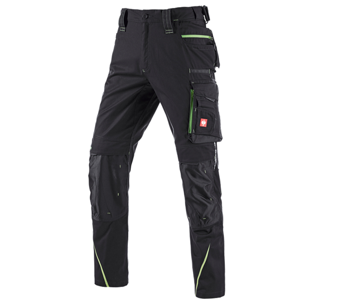 Vue principale, Nouveautés, Pantalon à taille élastique e.s.motion 2020, noir/vert d'eau