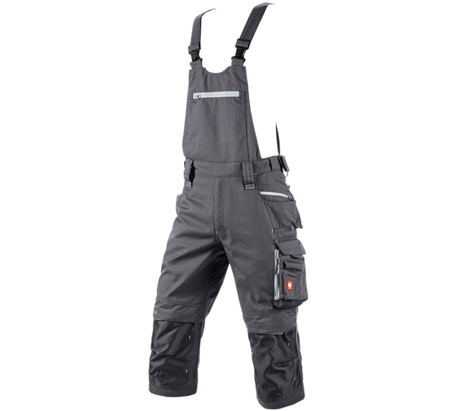 Main view, Work Trousers, 3/4 bib & brace e.s.motion 2020, anthracite/platinum