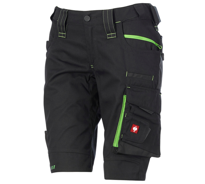 Main view, e.s.motion 2020 black/seagreen, Shorts e.s.motion 2020, ladies', black/seagreen