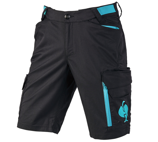 Vue principale, e.s.trail, Short e.s.trail, noir/lapis turquoise