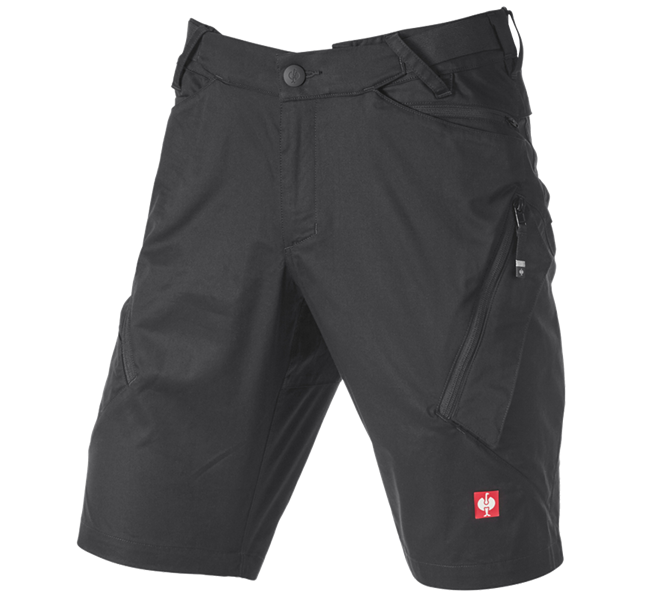 Main view, Work Trousers, Multipocket shorts e.s.ambition, black