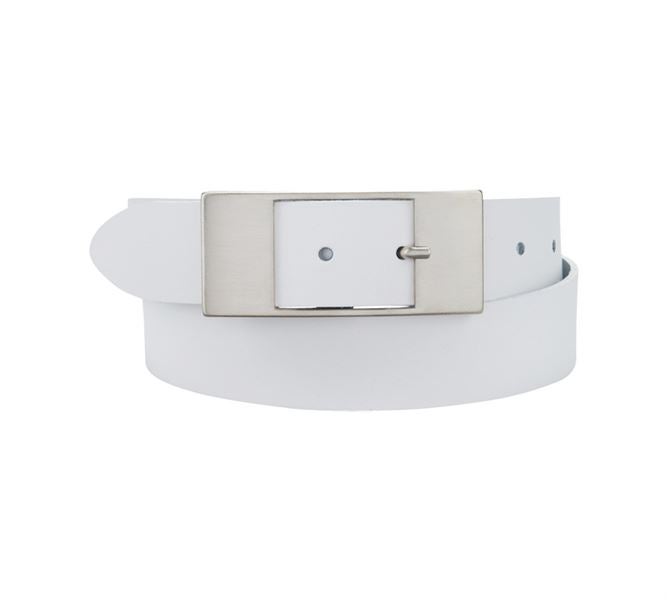 Main view, Clothing, Women's Leatherbelt, white