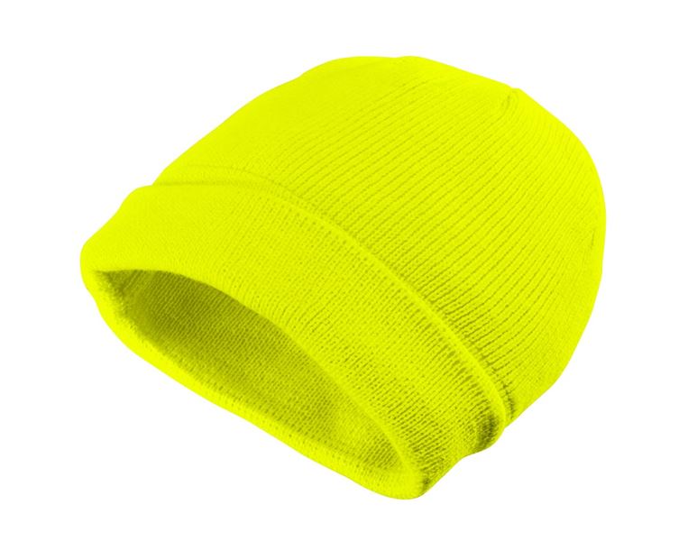 Main view, Beanies, Winter knitted hat Neon, yellow