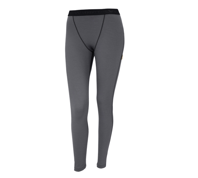 Main view, Long Johns, e.s. Long-pants Merino, ladies', cement/graphite