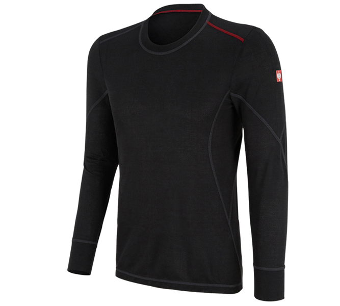 Main view, Clothing, e.s. functional-longsleeve basis-light, black