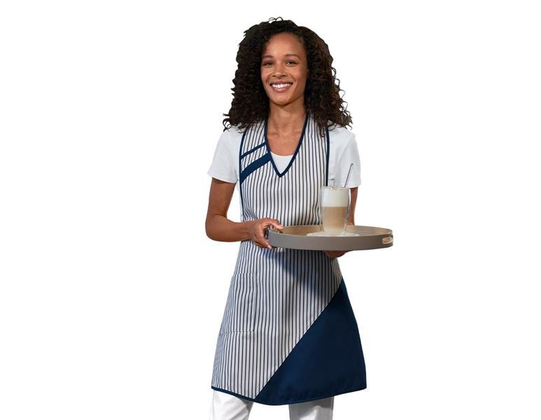 Main view, Clothing, Ladies' apron Ariane, white/navy