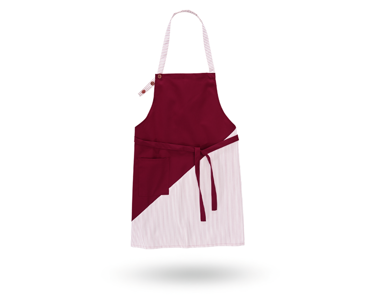 Main view, Tabards, Bib Apron Wels, bordeaux/white