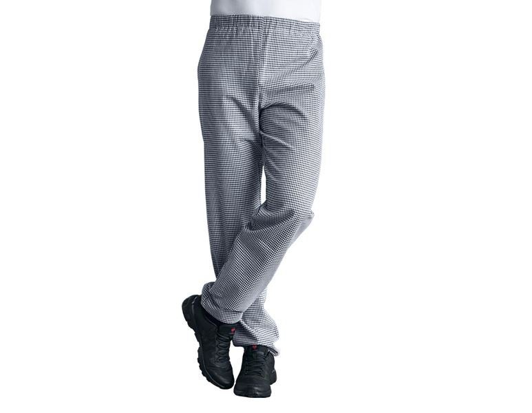 Main view, Clothing, Classic Unisex Chefs Trousers, black/white