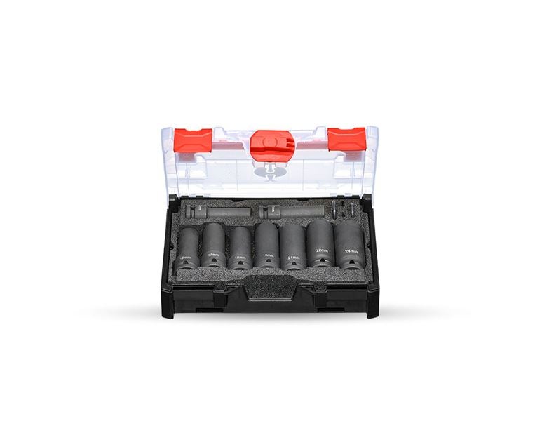 Main view, Tools, Socket wrench set Impact 1/2" long in STRAUSSbox