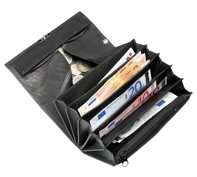 Vue principale, Accessoires vêtements cuisinier, Pochette pour serveur avec fenêtre transparente, noir