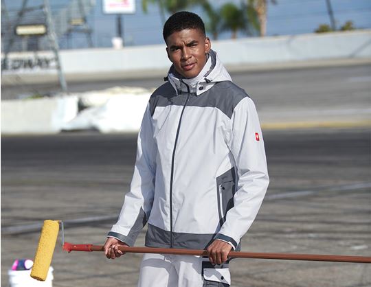 View 1, e.s. 3 in 1 functional jacket, men, white/grey