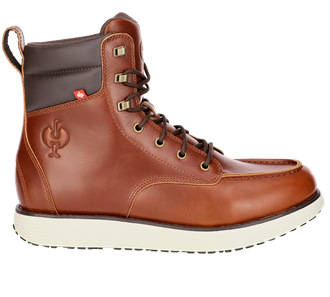 Main view, O2 Work boots e.s. Boulder mid, redbrown