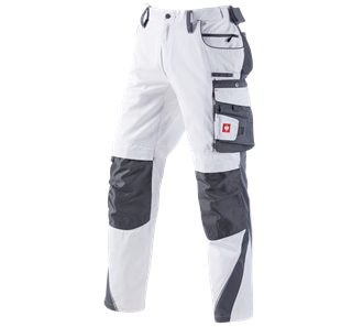 Vue principale, Pantalon à taille élastique e.s.​motion, blanc/gris