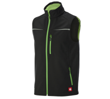 Main view, Softshell&shy; bodywarmer e.s.​motion 2020, black/seagreen