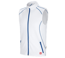 Main view, Function bodywarmer thermo stretch e.s.​motion 2020, white/gentianblue