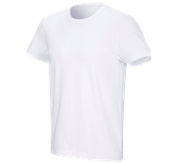 Vue principale, e.s. T-Shirt cotton stretch, blanc