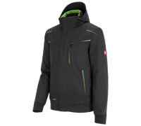 Main view, Winter­ softshell­ jacket e.s.​motion 2020, men's, black/seagreen