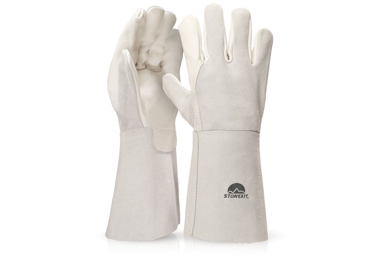 Cuir: Gants de soudure en cuir, modèle long