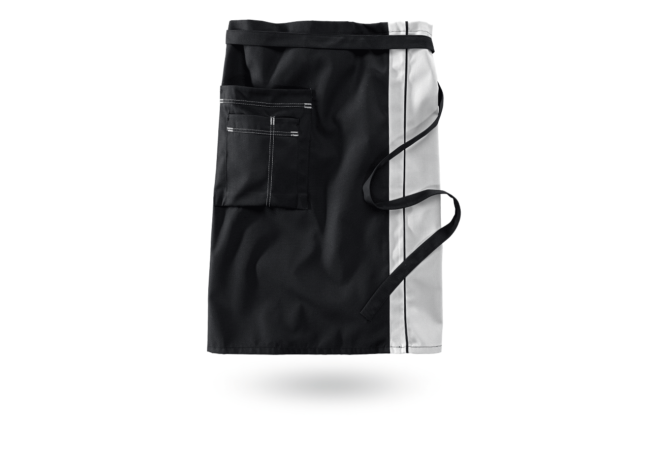 Tabliers: Tablier de chef + gris argent/noir