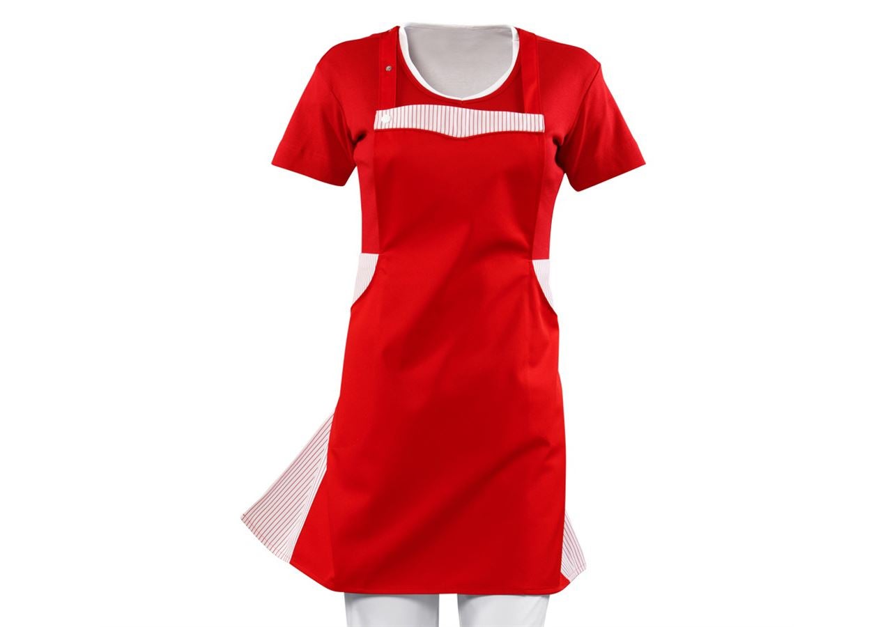 Aprons: Bib Apron Lotte + red/white