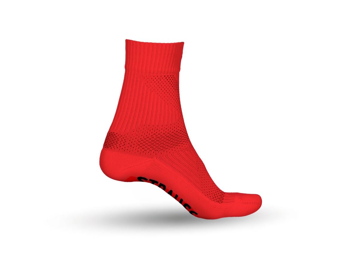 Chaussettes | Bas: e.s. Chaussettes toute saison function light/high + rouge fluo/noir