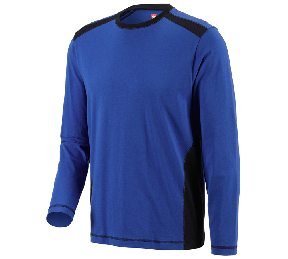 Shirts, Pullover & more: Longsleeve cotton e.s.active + royalblue/black