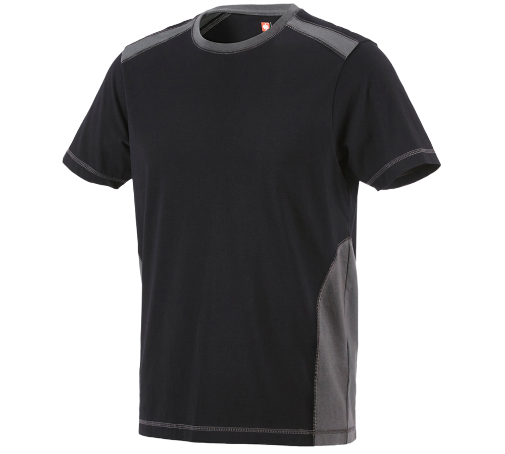 Topics: T-shirt cotton e.s.active + black/anthracite