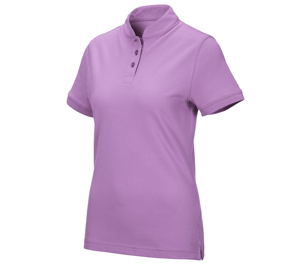Thèmes: e.s. Polo cotton Mandarin, femmes + lavande