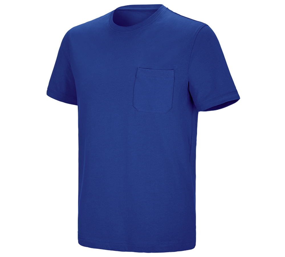 Shirts, Pullover & more: e.s. T-shirt cotton stretch Pocket + royalblue