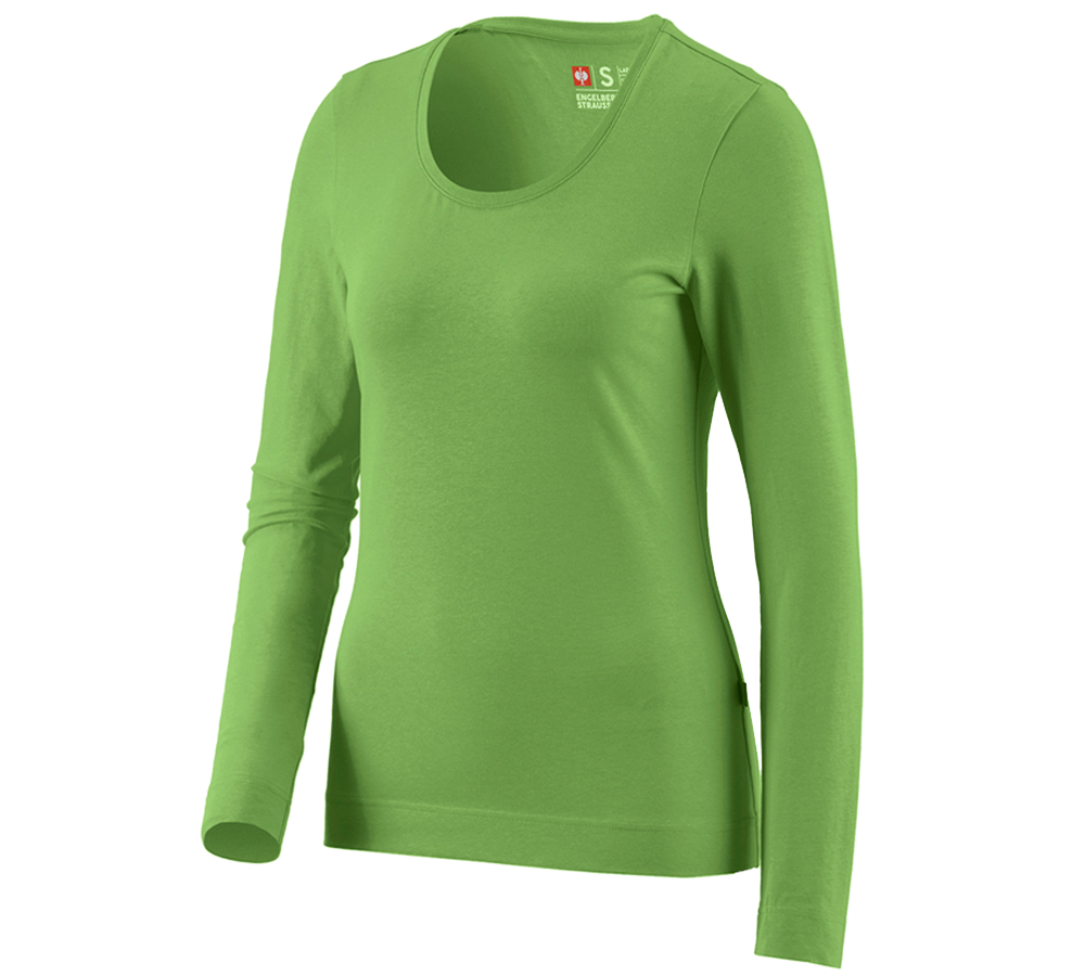 Shirts, Pullover & more: e.s. Longsleeve cotton stretch, ladies' + seagreen