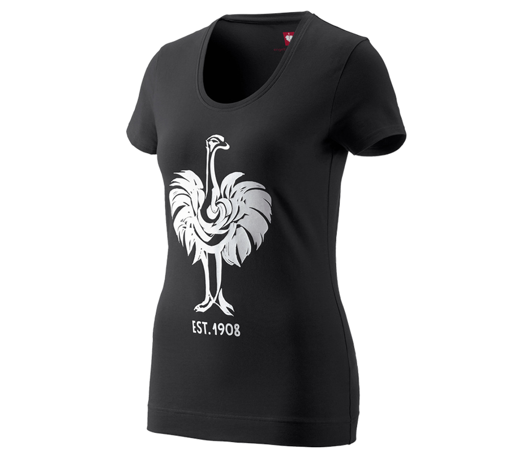 Hauts: e.s. T-Shirt 1908, femmes + noir/blanc