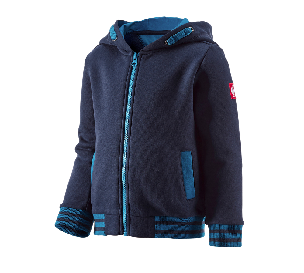 Hauts: Hoody sweat zippé e.s.motion 2020, enfants + bleu foncé/atoll